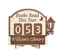 Wooden Book Counter Promoting Green Reading Habits Simple Operations Readings Trackers Home School Library Aid Wood Trackers