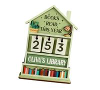 Wooden Book Counter Promoting Green Reading Habits Simple Operations Readings Trackers Home School Library Reading Aid Book Trackers