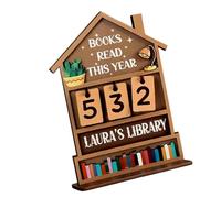Wooden Book Counter Promoting Green Reading Habits Simple Operations Readings Trackers Home School Library Aid " Wood Trackers