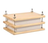 Wooden Book Press 3 Laminated Bamboo Flat Paper Press Machine Wooden Flower Pressing Kit Desktop DIY Bookbinding Supplies Versatile Book Binding Tools for Craft Enthusiasts Home Office