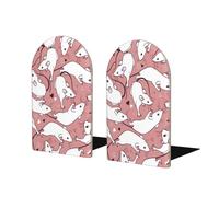 Wooden Bookends, Set Of 2 Bookshelf Book Stopper Book Holder for Home Library School, White Rats