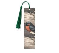 Wooden Bookmark with Tassel,Handmade Wood Bookmarks Blanks Wooden Book Mark for Women Men Unfinished Wood Tags Barn Swallow in Graphite Rectangle Ornaments for Readers & Book Lovers