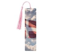 Wooden Bookmarks for Men and Women - Danish Flag of Denmark Bookmarks Unique Handmade Bookmarks with Tassel Bookmarks for Book Lovers Birthday Gift (5 Pack)