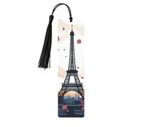 Wooden Bookmarks for Men Women Bookmarks Unique Paris Eiffel Handmade Romantic Book Markers with Tassel Book Markers Book Markers for Book Lovers Bookmark Bookmark Bookmark Set of 5