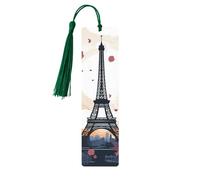 Wooden Bookmarks for Men Women Bookmarks Unique Paris Eiffel Handmade Romantic Book Markers with Tassel Book Markers Book Markers for Book Lovers Bookmark Bookmark Bookmark Set of 5