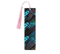 Wooden Bookmarks for Men Women, Skateboard Design Unique Bookmarks Handmade Bookmarks with Tassel Bookmark for Book Lovers Gift (5 Pack)