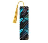 Wooden Bookmarks for Men Women, Skateboard Design Unique Bookmarks Handmade Bookmarks with Tassel Bookmark for Book Lovers Gift (5 Pack)