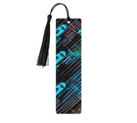 Wooden Bookmarks for Men Women, Skateboard Design Unique Bookmarks Handmade Bookmarks with Tassel Bookmark for Book Lovers Gift (5 Pack)