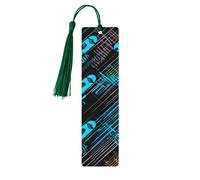 Wooden Bookmarks for Men Women, Skateboard Design Unique Bookmarks Handmade Bookmarks with Tassel Bookmark for Book Lovers Gift (5 Pack)