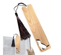 Wooden Bookmarks - Natural Wood Book Signs Set with Engraving | Durable Lightweight Reading Accessory for Journals and Journals | Gift for Students of Amateur Lovers