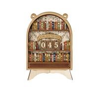 Wooden Books Read This Year Counter, Reading Challenge Tracker, Wooden Bookshelf Decoration, For Nook Study Corner Home Workplace Living Room Apartment Library