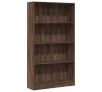 Wooden Bookshelf Small Kitchen Shelves Brown Oak Finish 80x24x143 cm Stylish Bookcase for Living Room Study Bedroom Office Home Storage Solution.