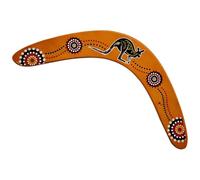 Wooden Boomerang, 11.2 in V-Shaped Lightweight Boomerang with Kangaroo Design, Classic Returning Boomerang for Youngsters & Adults, Fun Outdoor Toys for Exercise