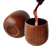 Wooden Bourbon Drinking Glass - Rustic Charred Whiskey Cup,2X Rustic Vintage Cool Bottle for Birthday Wedding Christmas Travel Home