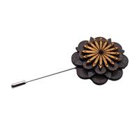 Wooden Boutonniere Pin for Men Colorful Floral Lapel Pin Decoration Stylish Accessory for Suits Wedding and Formal Events