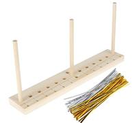 Wooden Bow Maker for Ribbon Wreaths, Extended Bow Making Tool with Twist Ties Ribbon Bow Maker for Hair Bows, Corsages, Holiday Wreaths, DIY Crafts, Party Decorations(Wood)