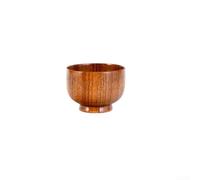 Wooden Bowl, 1 Round Jujube-wood Rice/soup Bowl, Smooth Grain And Food-safe Finish, Wooden Bowl For Noodles, Snacks & Kitchens(9CM)