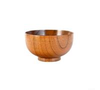 Wooden Bowl, 1 Round Jujube-wood Rice/soup Bowl, Smooth Grain And Food-safe Finish, Wooden Bowl For Noodles, Snacks & Kitchens(14CM)
