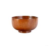 Wooden Bowl, 1 Round Jujube-wood Rice/soup Bowl, Smooth Grain And Food-safe Finish, Wooden Bowl For Noodles, Snacks & Kitchens(15CM)