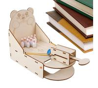 Wooden Bowling Game Toy Set | Funny Educational Science Discovery | Tabletop Bowling Game Board Games - for Kids over 7 Years Old, Family Gathering Friends Party