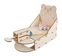 Wooden Bowling Game Toy Set | Funny Science Discovery Educational Interactive - Tabletop Bowling Game Board Games | for Daily Entertainment Family Gathering, Children over 7 Years Old