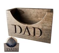 Wooden Box Baseball Caps Organiser, Rustic Dad Hat Holder Organiser For Father's Day, Hat Storage Rack For Baseball Caps, Personalized Wooden Hat Holder For Dad, Home Decoration, For Dad And Men