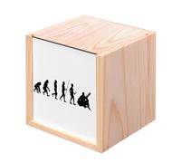 Wooden Box - Evolution Sitar India Music Instrument Musician (10 x 10 x 10 cm)