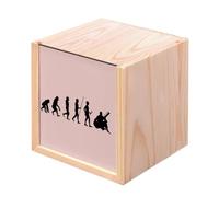 Wooden Box - Evolution Sitar India Music Instrument Musician (10 x 10 x 10 cm)