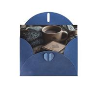 Wooden Box Greeting Card with Blue Envelope Holidays Birthdays Weddings Anniversaries Write Unique Blessings