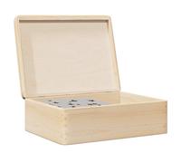 Wooden Box Natural Pine 40x30x13 cm 10L Hinged Lid Rustic Unfinished Chest Home