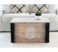Wooden Box Shabby Chic Freight Box Vintage Chest Transport Box Coffee Table Gray