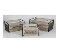 Wooden Boxes Set Home 3-Piece Basket Storage Decoration Storage Box Living