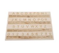Wooden Braille Alphabet Board Letter Tracing Teaching Aid