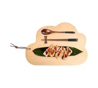 Wooden Bread Board - Wooden Bread Cloud Shaped Cutting Board Tray,Fine Polishing Cutting Board for Bread, Pizza, Steak, Fruit. and Cake