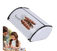 Wooden Bread Box - Worktop with Large Capacity Bread Storage Roll Top Lid Bread Owner for Freshness, Rustic Farmhouse Style for Kitchen, Durable and Space-saving for Breads and Breads