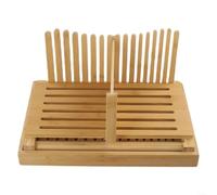 Wooden Bread Slicer with Safety Assurance and Adjustable Cutting Thickness (Wave)