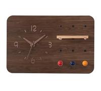 Wooden Breaker Box Cover with Clock, Hidden Electric Meter Box Decorative Shelf and Hooks, Circuit Panel Fuse Box Cover for Restaurant Living Room