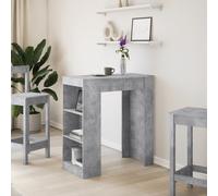 Wooden Breakfast Bar Table, Kitchen Table w/ 3Storage Compartments, Coffee Table