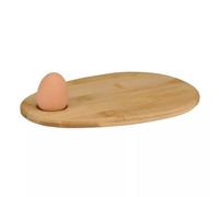 Wooden Breakfast Board Egg Shape Toast Serving Tray Egg Holder Cup