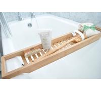 Wooden Bridge Slim Bath Caddy made from Natural Bamboo - Perfect Shelf Unit for any Bathroom by Home Organizer