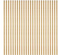 Wooden Broom Handle Stick Pole for Floor Mop Handle Brush Broom 4ft (48 inches) Long x 1/8" (28/29mm) Diameter Long Wooden Sticks for Rake, Hoe or Broom (1/8" (28/29mm), PACK OF 25)