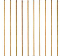 Wooden Broom Handle Stick Pole for Floor Mop Handle Brush Broom 4ft (48 inches) Long x 15/16" (23/24mm) Diameter Long Wooden Sticks for Rake, Hoe or Broom (15/16" (23/24mm), PACK OF 10)