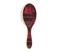Wooden Brush American Flag Elements Wooden Paddle Brush Wooden Brushes For Hair Natural Wood Brush