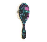 Wooden Brush Colorful Future Warrior Wood Paddle Brush Wood Hairbrush Natural Hair Brush