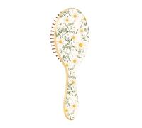 Wooden Brush Marguerite Daisy White Paddle Hair Brushes For Women Wooden Brush For Hair Growth Natural Hair Brush