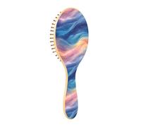 Wooden Brush Royal Blue Rainbow Wooden Paddle Brush For Hair Wooden Brushes For Hair Hair Massage Brush