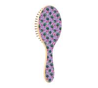 Wooden Brush Wooden Paddle Hair Brush Wooden Brushes For Hair Brush For Natural Hair Cartoon Christmas Frogs Purple