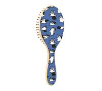 Wooden Brush Wooden Paddle Hair Brush Wooden Brushes For Hair Hair Massage Brush Doodle Dove Birds Seamless Pattern