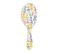 Wooden Brush Yukon Fireweed Rustic Pattern Paddle Brush For Fine Hair Wood Hairbrush Wooden Message Brush