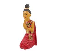 Wooden Buddha Garden Ornament Thai Decorative Statue for Outdoor Indoor Home Decor